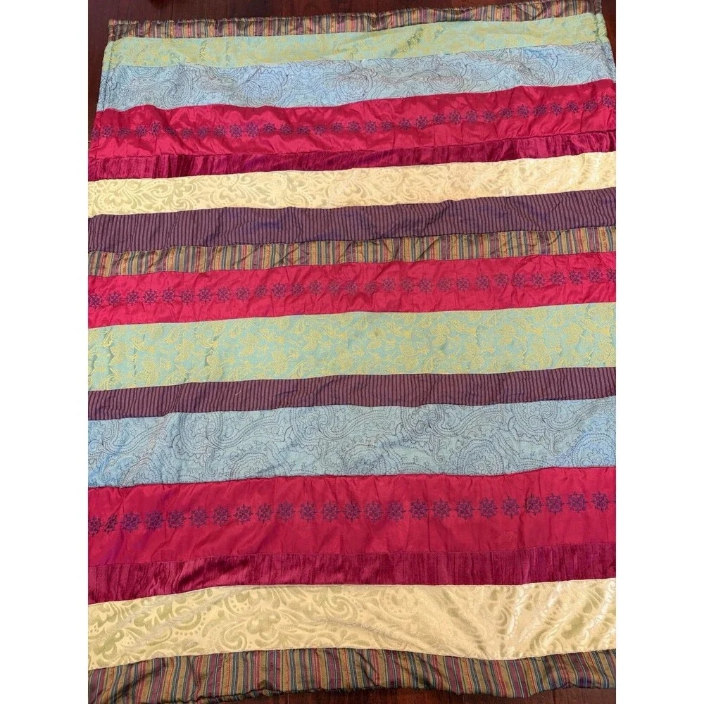 Rare Seventeen Twin Comforter  Boho Y2K Bedding Retro Striped